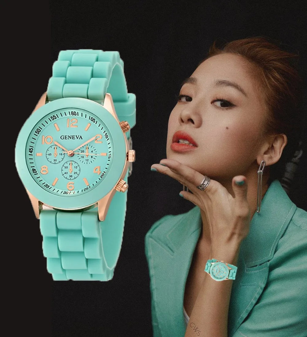 Orologio Donna Quarzo Elegante – Cinturino Silicone Cassa Lega