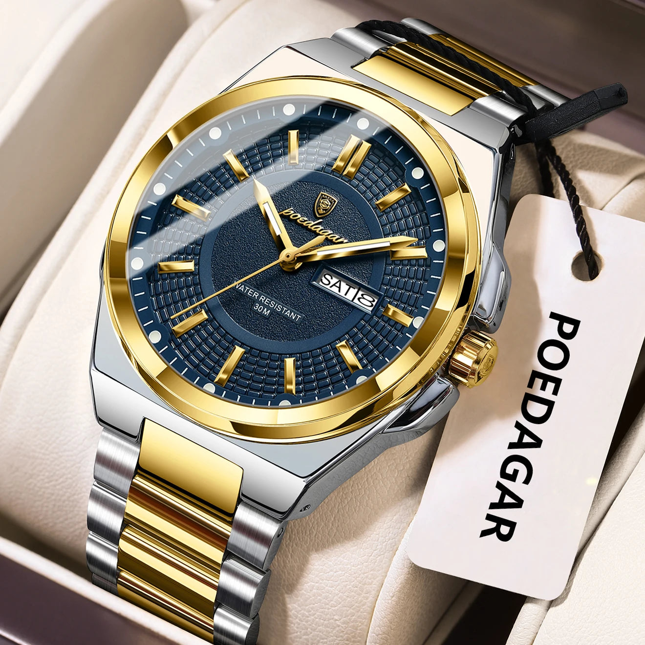 Orologio Uomo Acciaio Quarzo Classico Elegante Moda Casual Data