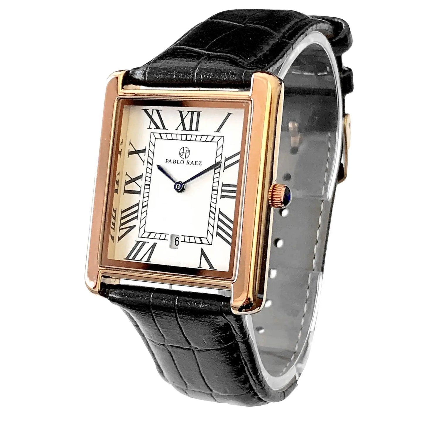 Orologio Uomo Elegante Quarzo Classico Quadrato Cinturino SimilPelle – Stile Vintage