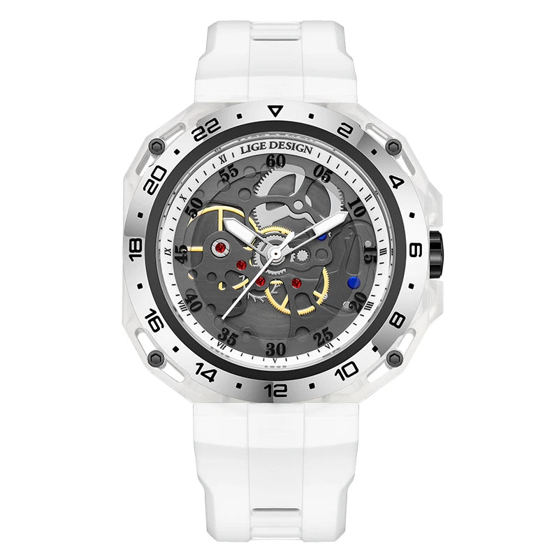 Orologio Uomo Al Quarzo Cinturino In Silicone Moda Casual Lancette Luminose