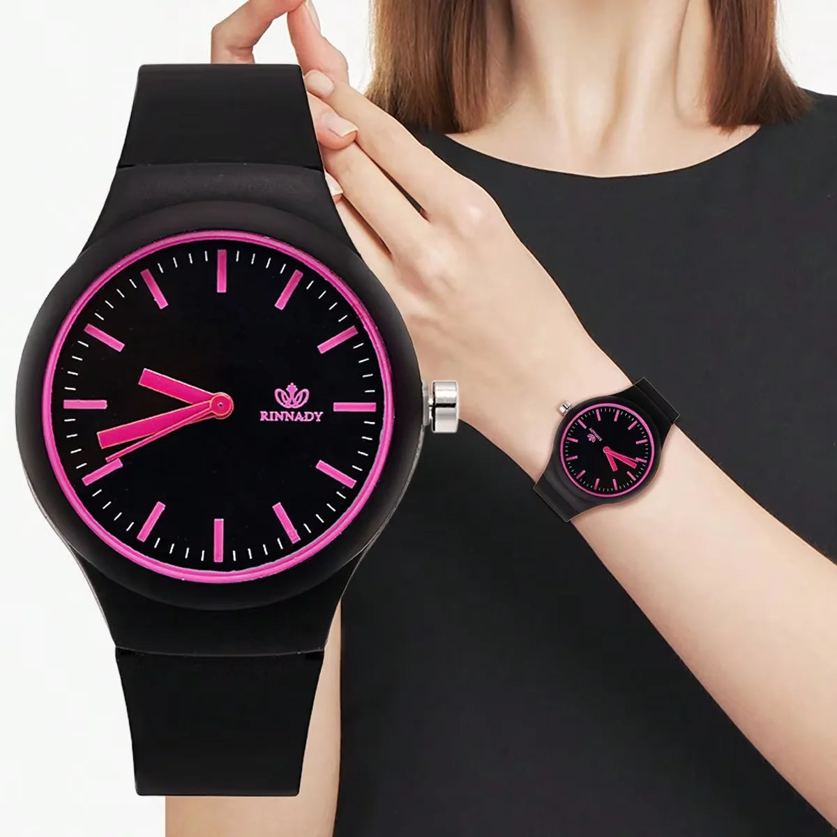 Orologio Donna Quarzo Casual Moda Cinturino Silicone