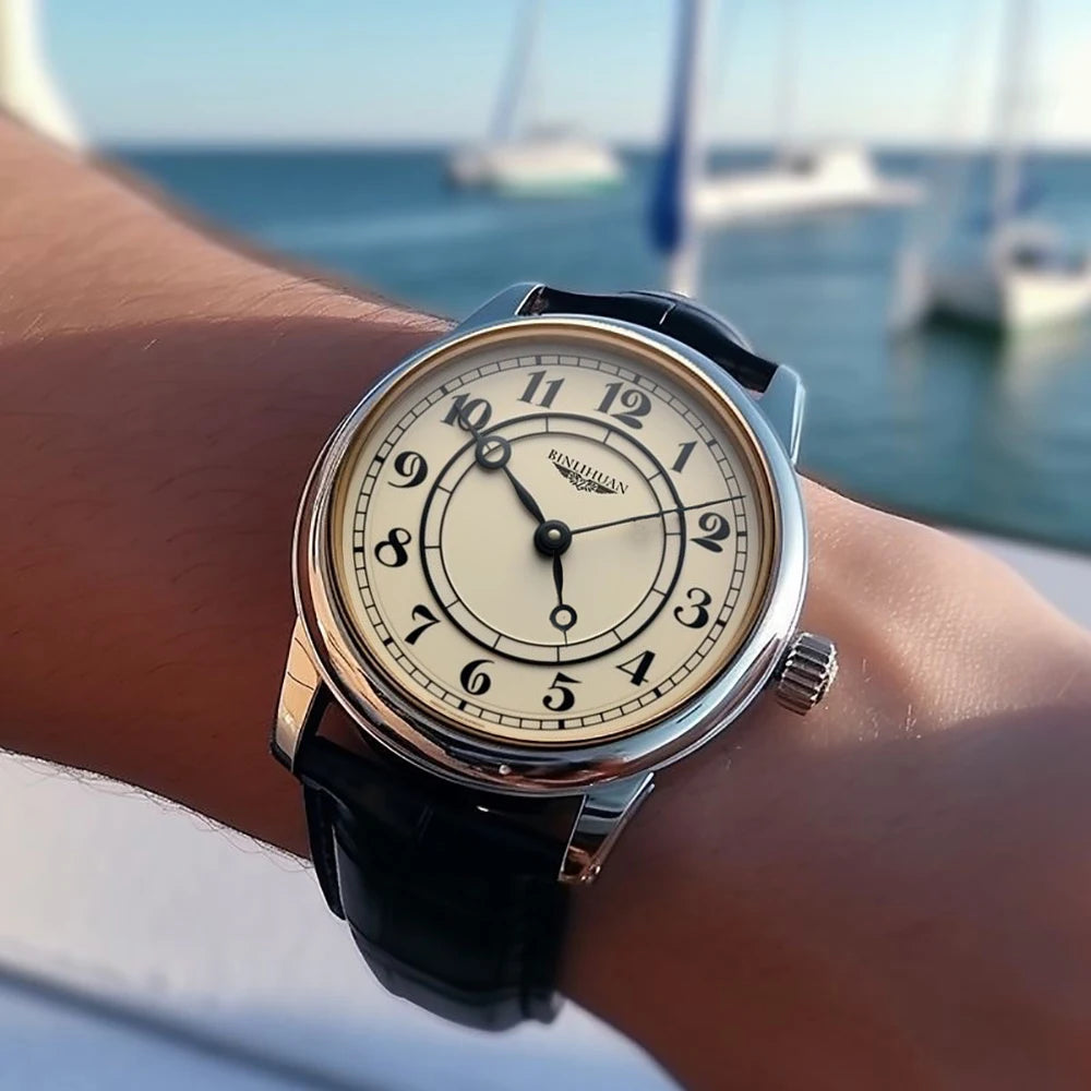 Orologio Uomo Retrò Quarzo Cinturino Similpelle Elegante