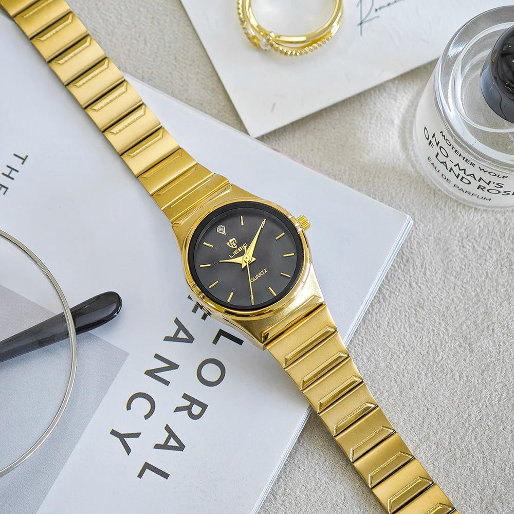 Orologio Donna Quarzo Elegante Acciaio Quadrante 25mm Moda Casual