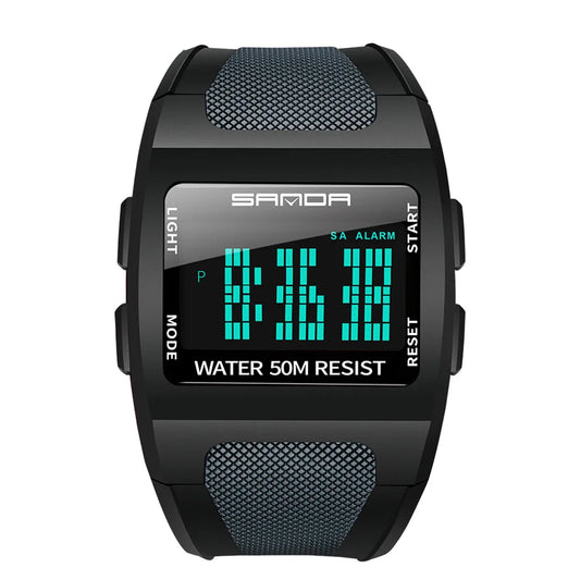Orologio Sportivo Digitale Uomo – LED Impermeabile 5 ATM Cinturino PU