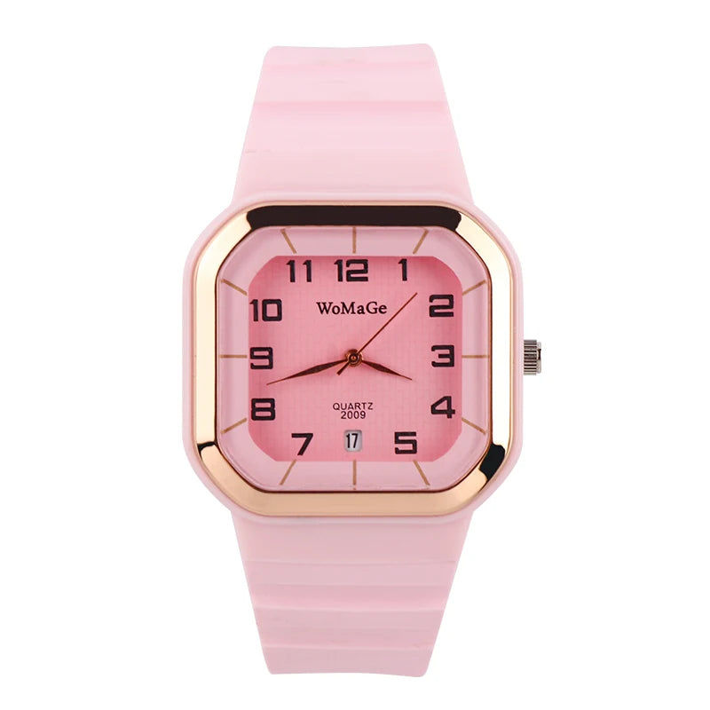 Orologio Donna al Quarzo con Cinturino in Silicone Semplice ed Elegante