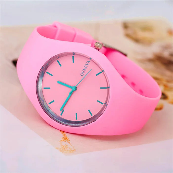 Orologio Donna Quarzo Moda Casual Cinturino Silicone Quadrante 35mm