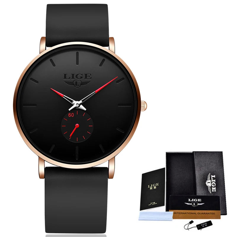 Orologio Uomo Ultrasottile Quarzo Elegante Acciaio Classico