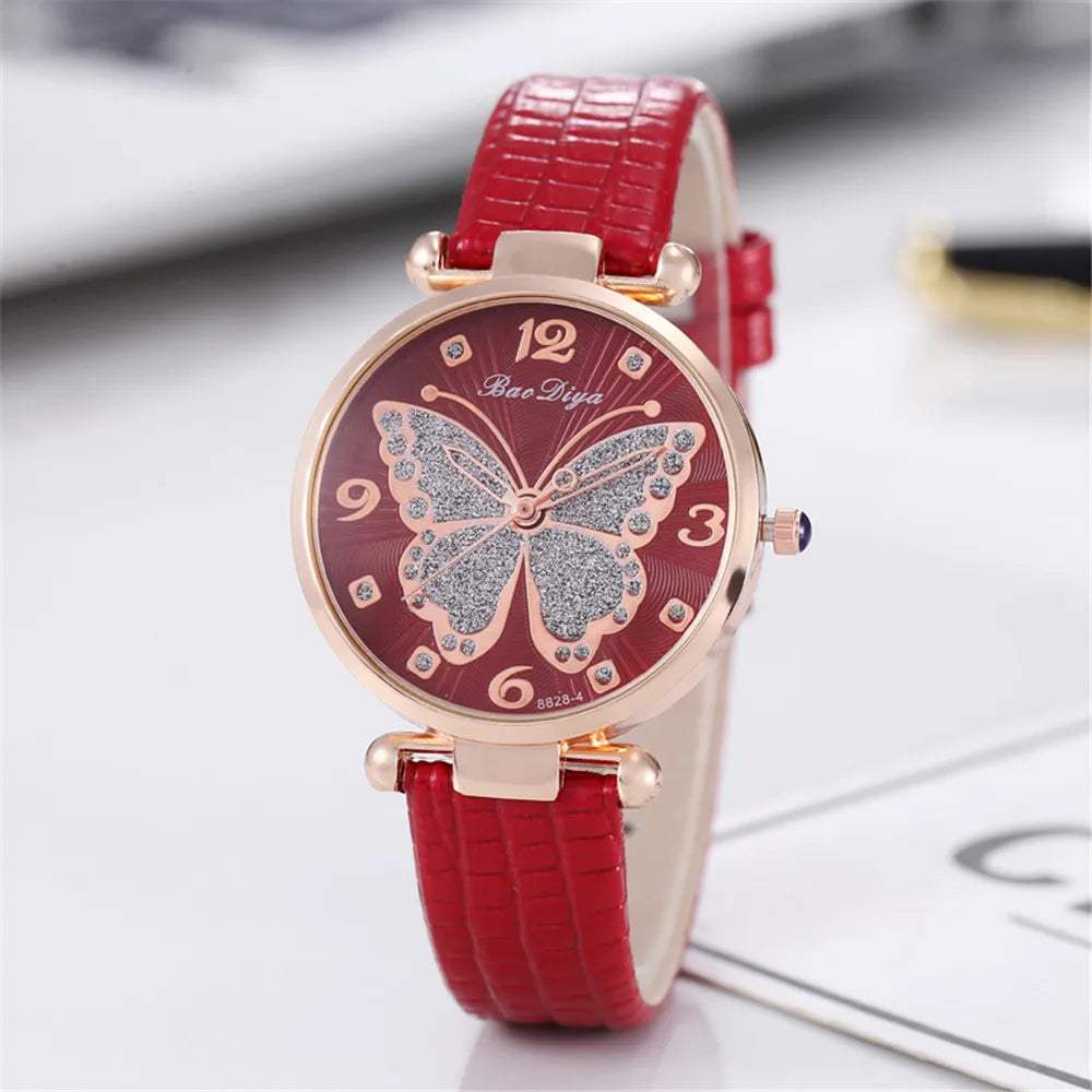 Orologio Donna Al Quarzo Casual Elegante Similpelle Quadrante 32mm Moda Leggero