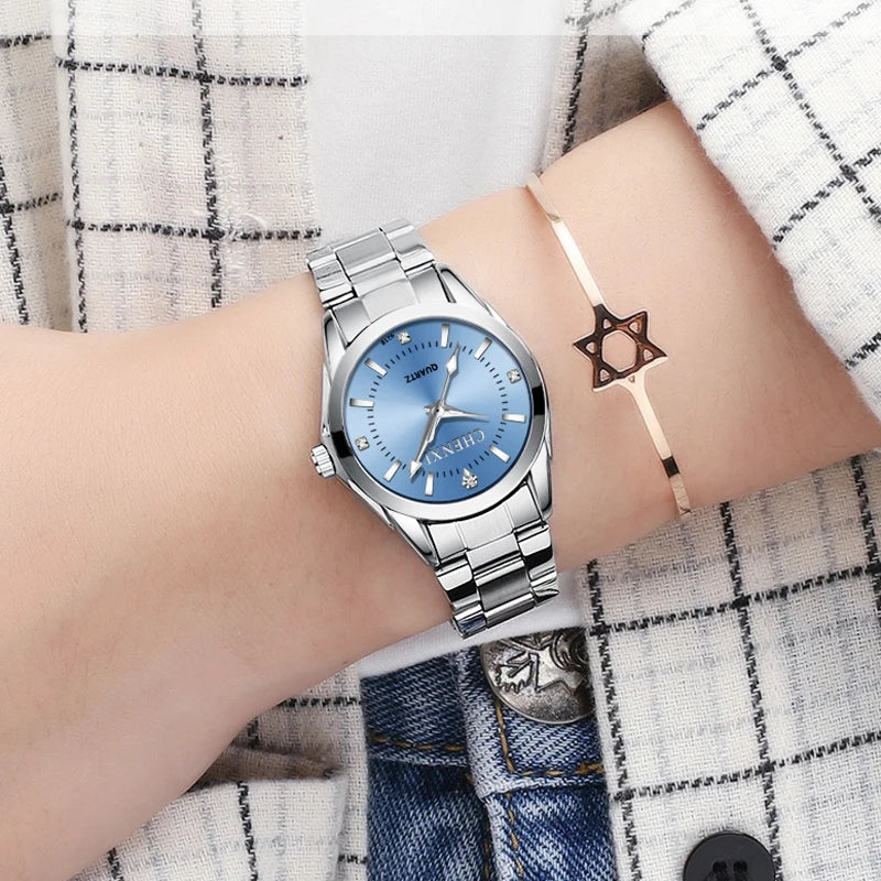 Orologio Donna Acciaio – Quarzo Elegante Resistente all’Acqua Quadrante 28 mm