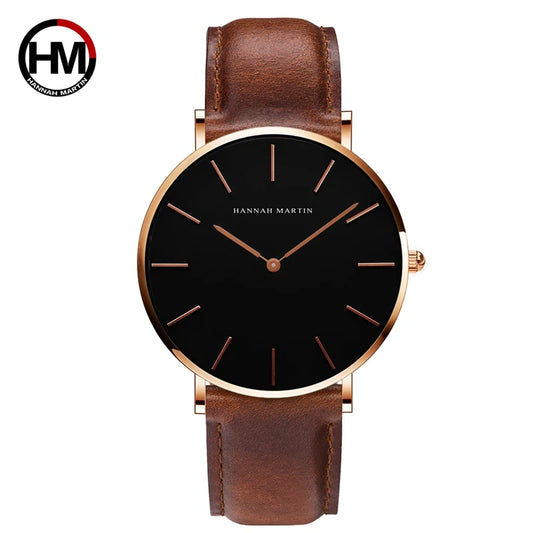 Orologio Uomo Quarzo Elegante Cinturino Similpelle 40mm