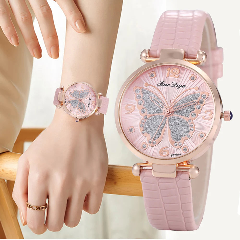 Orologio Donna Al Quarzo Casual Elegante Similpelle Quadrante 32mm Moda Leggero