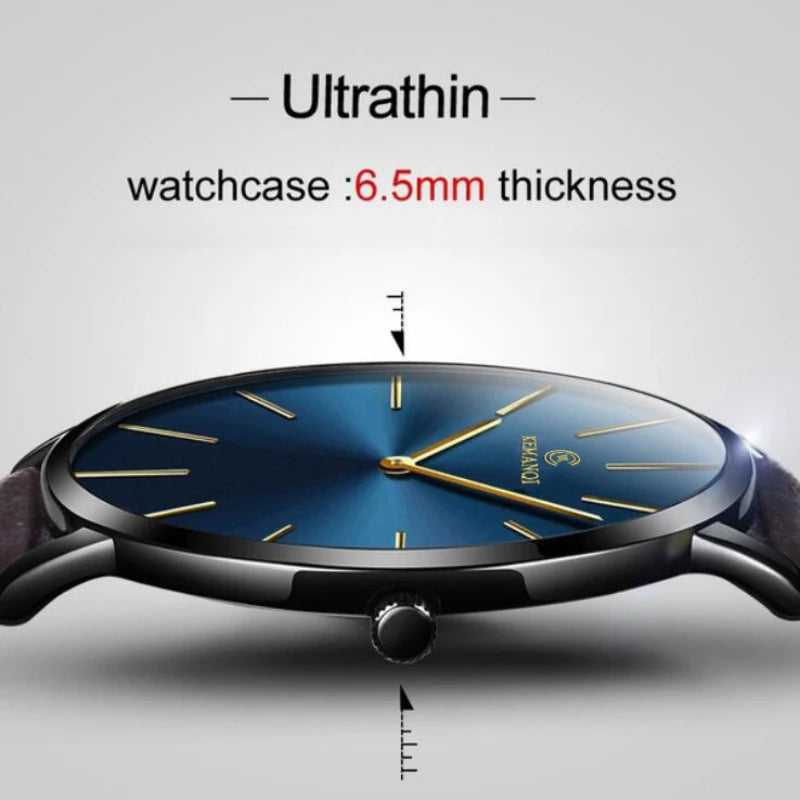 Orologio Uomo Minimal Quarzo Slim Similpelle