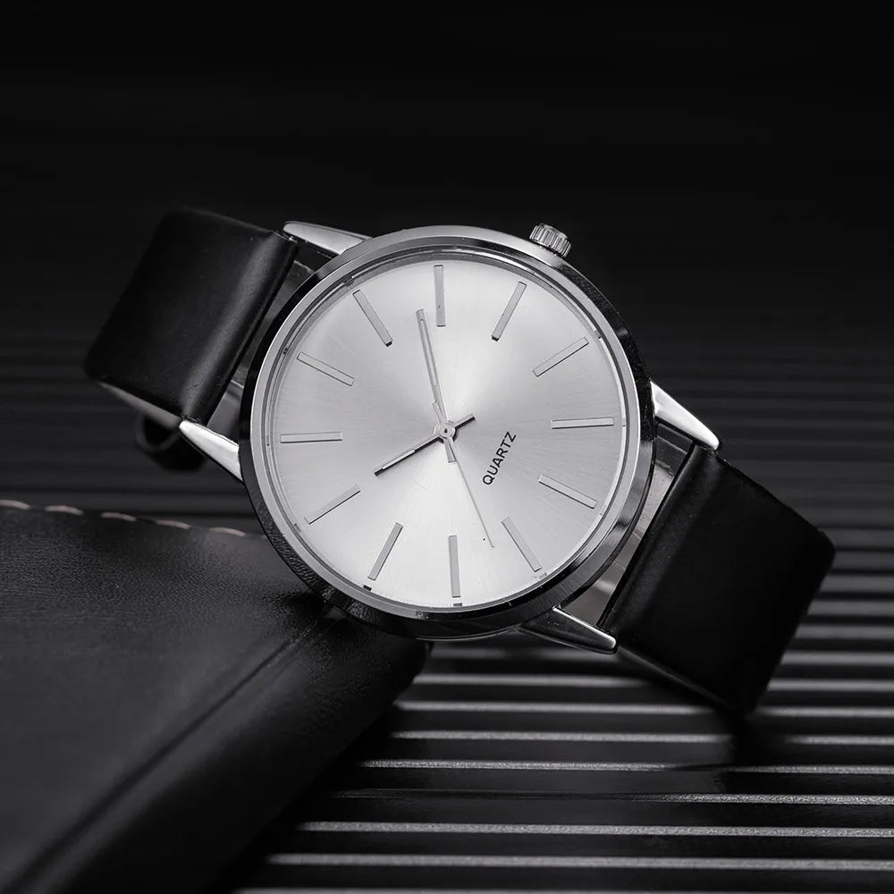 Orologio Uomo al Quarzo Cinturino Similpelle Quadrante 40 mm Moda Casual