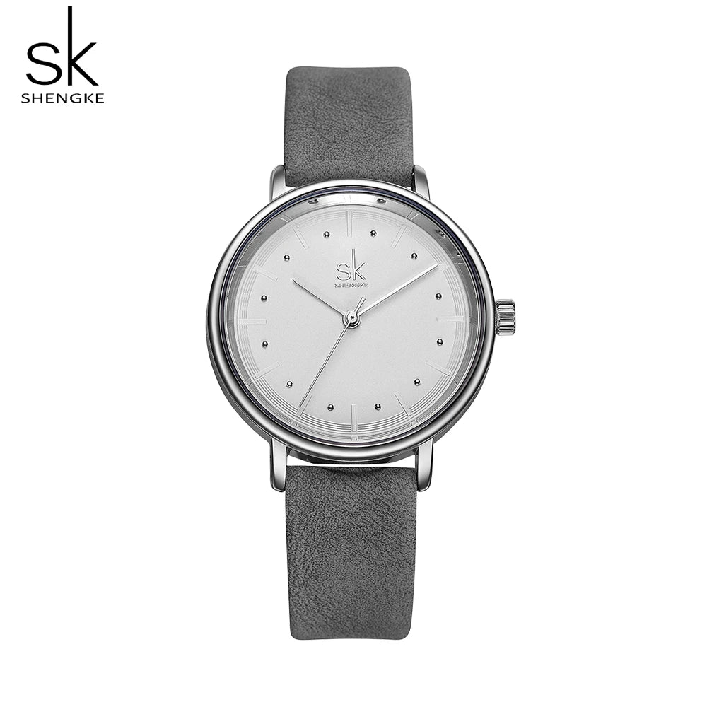 Orologio Da Donna Elegante Moda Quarzo Cinturino Similpelle Quadrante 36mm