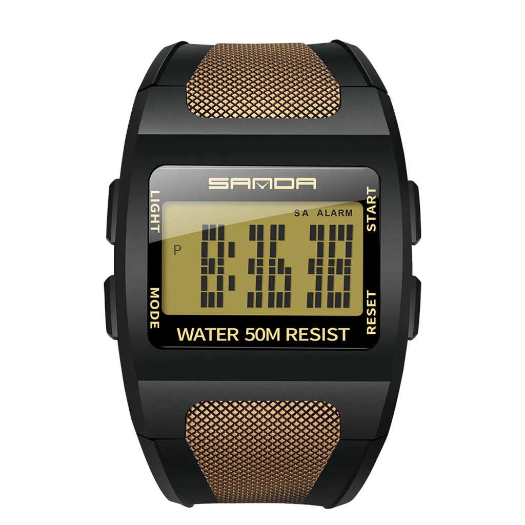 Orologio Sportivo Digitale Uomo – LED Impermeabile 5 ATM Cinturino PU