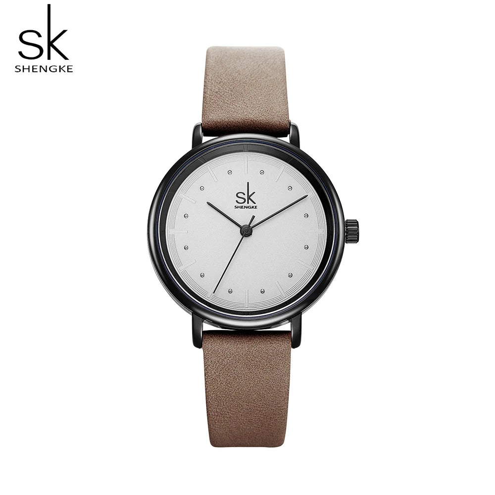 Orologio Da Donna Elegante Moda Quarzo Cinturino Similpelle Quadrante 36mm