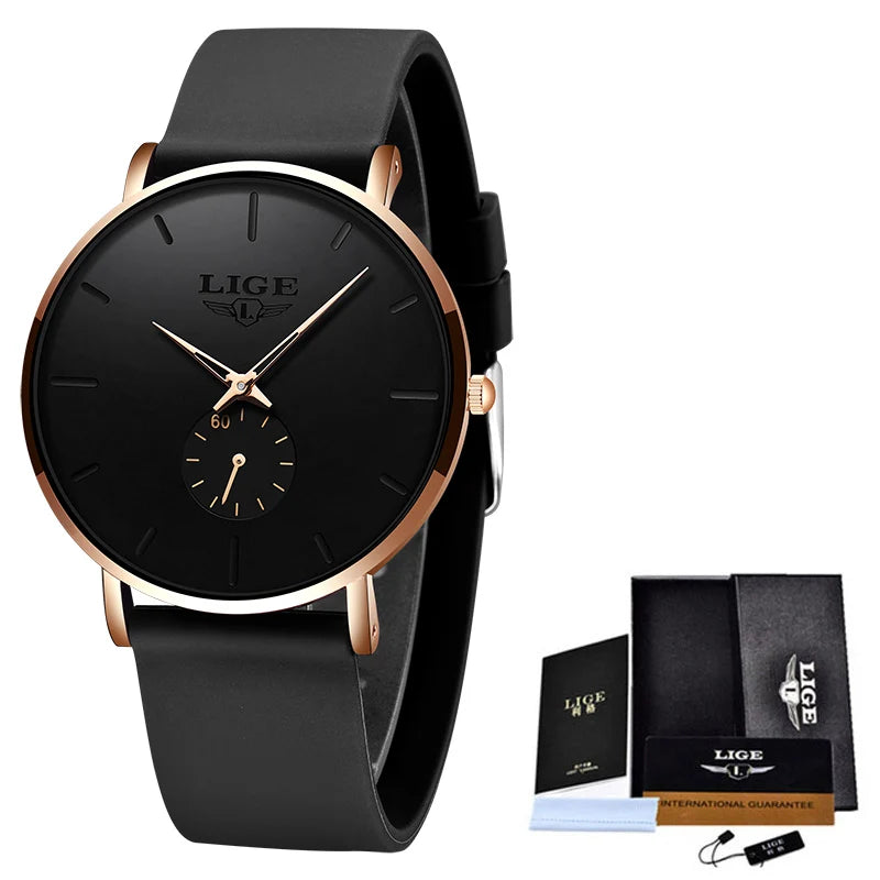 Orologio Uomo Ultrasottile Quarzo Elegante Acciaio Classico