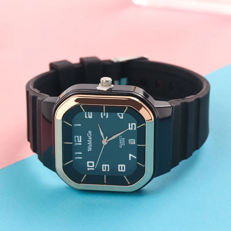 Orologio Donna al Quarzo con Cinturino in Silicone Semplice ed Elegante