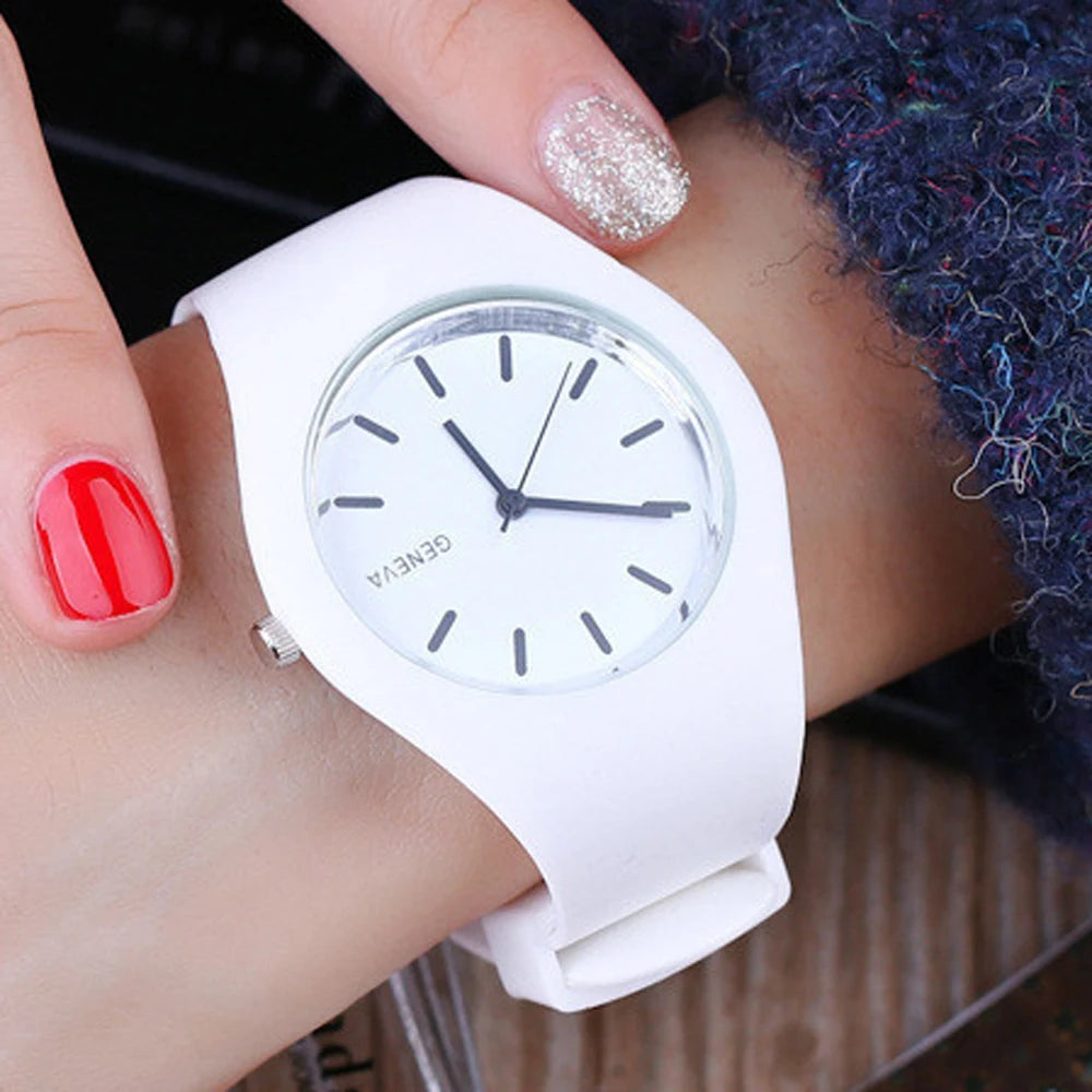 Orologio Donna Quarzo Moda Casual Cinturino Silicone Quadrante 35mm