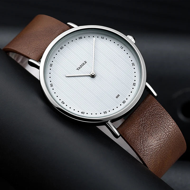 Orologio Uomo Alla Moda Al Quarzo Cinturino Similpelle Cassa in Lega Elegante