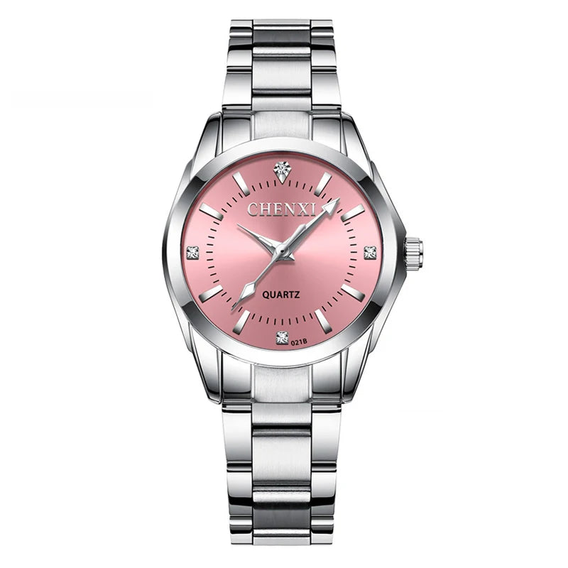 Orologio Donna Acciaio – Quarzo Elegante Resistente all’Acqua Quadrante 28 mm