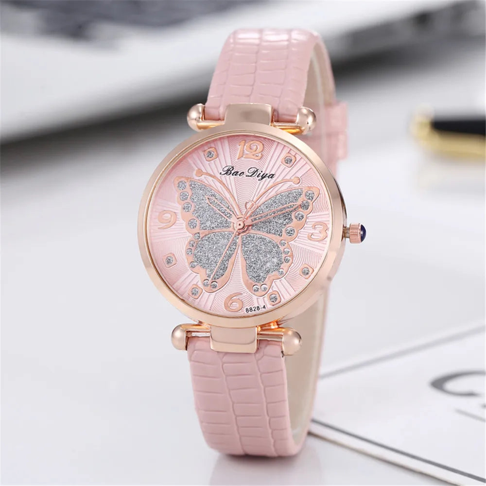 Orologio Donna Al Quarzo Casual Elegante Similpelle Quadrante 32mm Moda Leggero