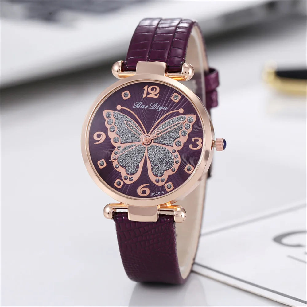 Orologio Donna Al Quarzo Casual Elegante Similpelle Quadrante 32mm Moda Leggero