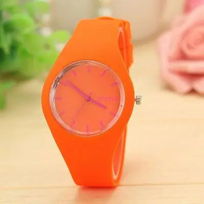 Orologio Donna Quarzo Moda Casual Cinturino Silicone Quadrante 35mm