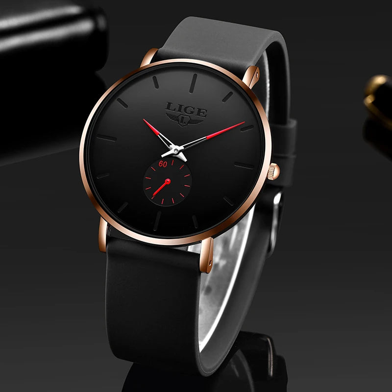 Orologio Uomo Ultrasottile Quarzo Elegante Acciaio Classico