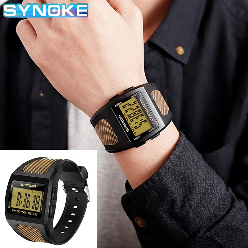 Orologio Sportivo Digitale Uomo – LED Impermeabile 5 ATM Cinturino PU