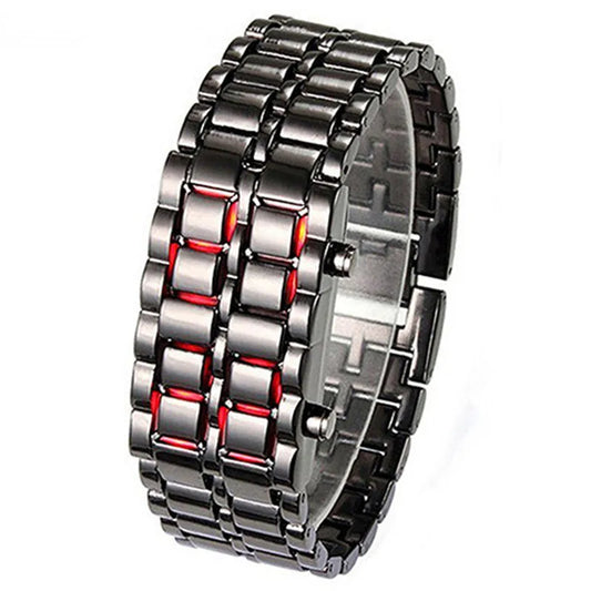 Orologio Uomo Donna Moda Acciaio Bracciale LED Casual Elegante