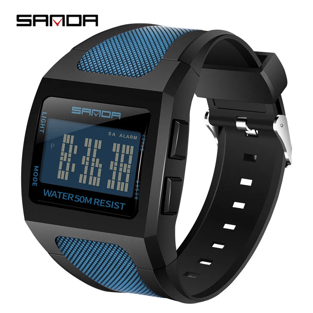 Orologio Sportivo Digitale Uomo – LED Impermeabile 5 ATM Cinturino PU