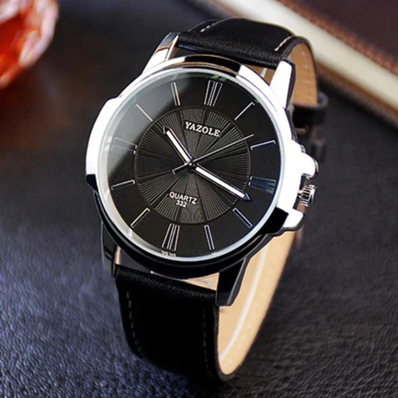 Orologio Uomo 42mm Quarzo Cinturino Similpelle