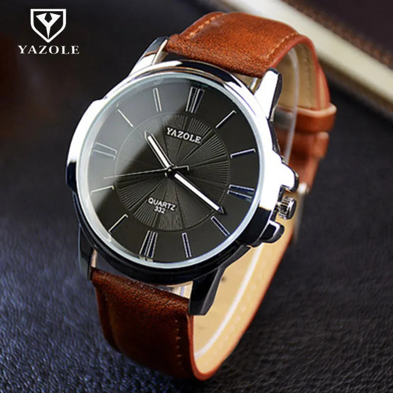 Orologio Uomo 42mm Quarzo Cinturino Similpelle