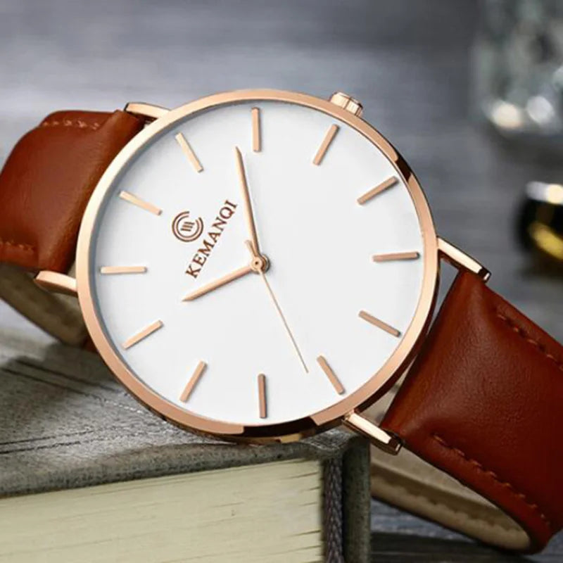 Orologio Uomo Minimal Quarzo Slim Similpelle