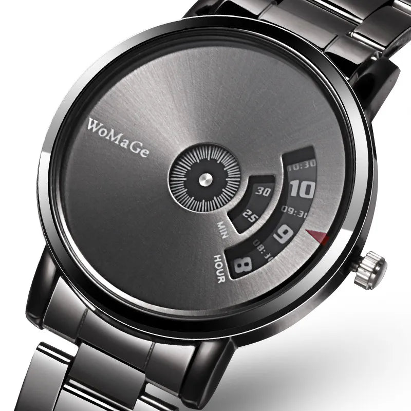 Orologio Uomo Al Quarzo Cinturino In Acciaio Elegante Casual Quadrante 37 mm