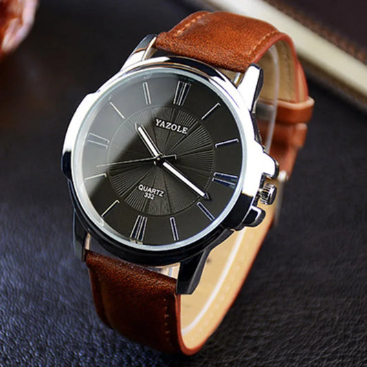 Orologio Uomo 42mm Quarzo Cinturino Similpelle