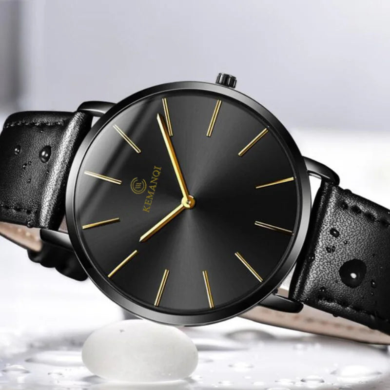 Orologio Uomo Minimal Quarzo Slim Similpelle