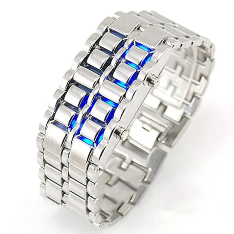 Orologio Uomo Donna Moda Acciaio Bracciale LED Casual Elegante