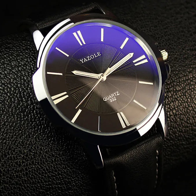 Orologio Uomo 42mm Quarzo Cinturino Similpelle
