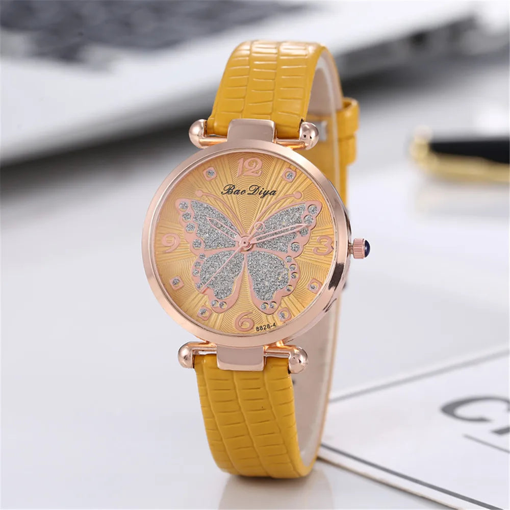 Orologio Donna Al Quarzo Casual Elegante Similpelle Quadrante 32mm Moda Leggero