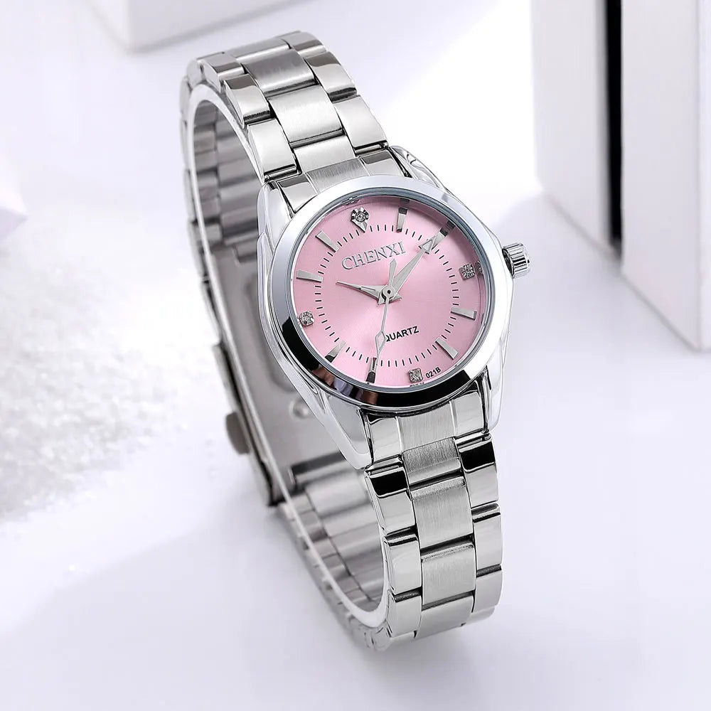 Orologio Donna Acciaio – Quarzo Elegante Resistente all’Acqua Quadrante 28 mm