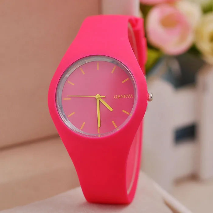 Orologio Donna Quarzo Moda Casual Cinturino Silicone Quadrante 35mm