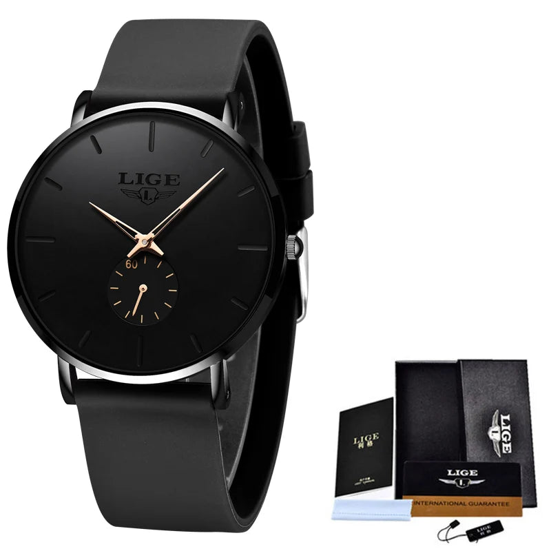 Orologio Uomo Ultrasottile Quarzo Elegante Acciaio Classico