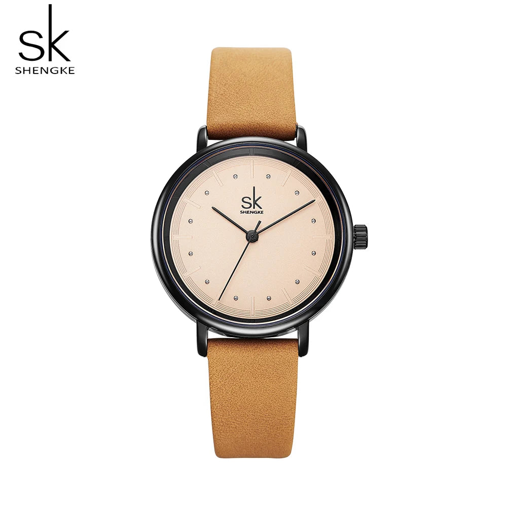 Orologio Da Donna Elegante Moda Quarzo Cinturino Similpelle Quadrante 36mm