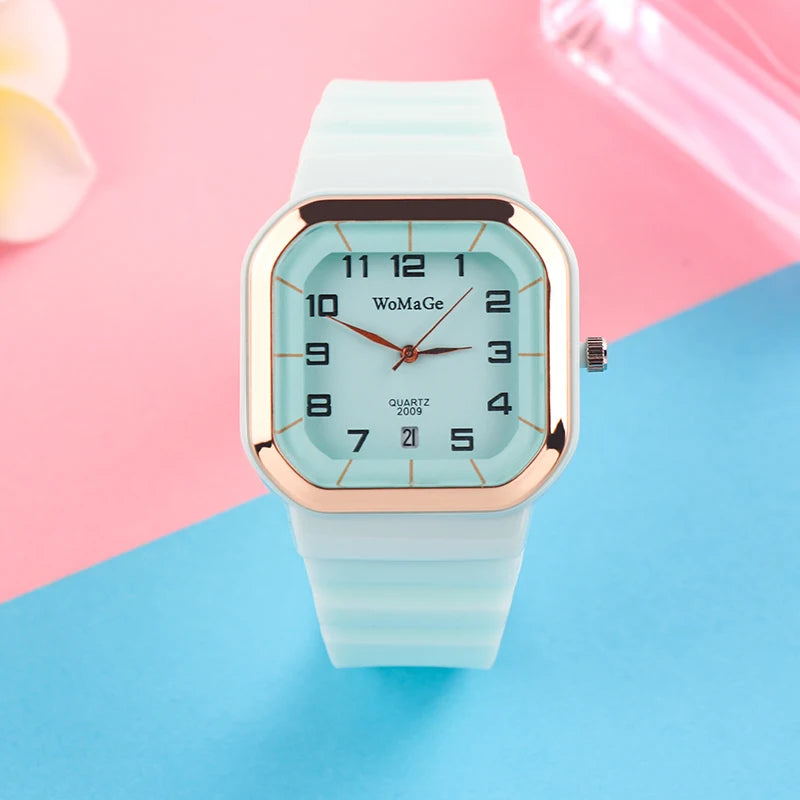 Orologio Donna al Quarzo con Cinturino in Silicone Semplice ed Elegante