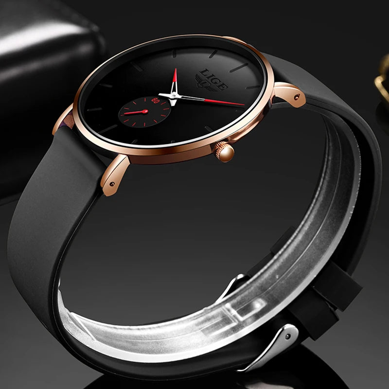 Orologio Uomo Ultrasottile Quarzo Elegante Acciaio Classico