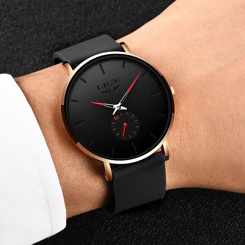 Orologio Uomo Ultrasottile Quarzo Elegante Acciaio Classico