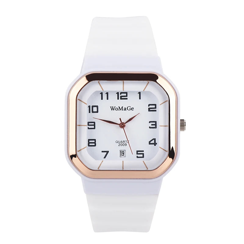 Orologio Donna al Quarzo con Cinturino in Silicone Semplice ed Elegante