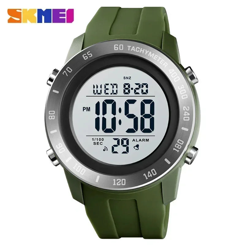 Orologio Digitale Uomo LED – Sportivo Impermeabile Cinturino Silicone Quadrante 50 mm